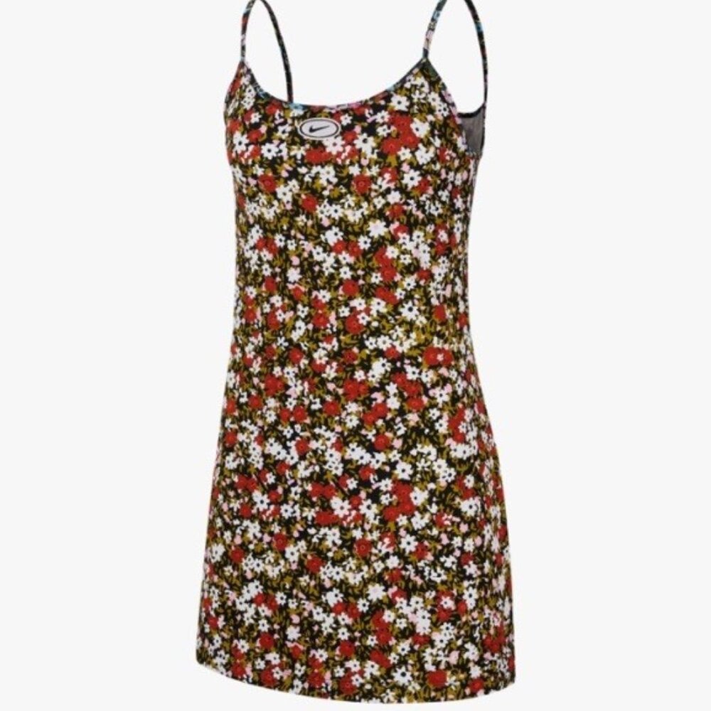 Nike Dual Ditsy Floral Print Camisole Atheletic Dress